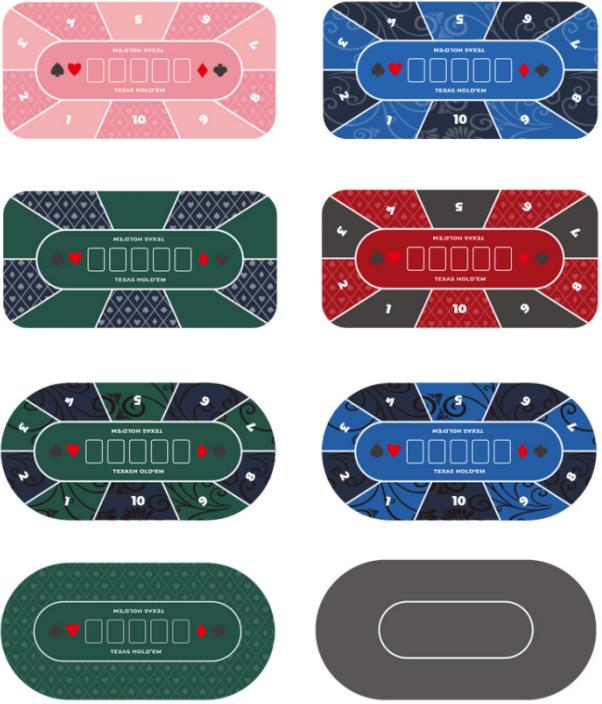 Pantalla estilo tapete de juego de póquer