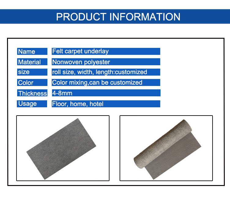Felt Carpet Underlay 详情 2 Cubra de alfombra de fieltro 详情 2