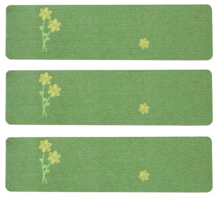 Alfombra de escalera bordada a rayas personalizable