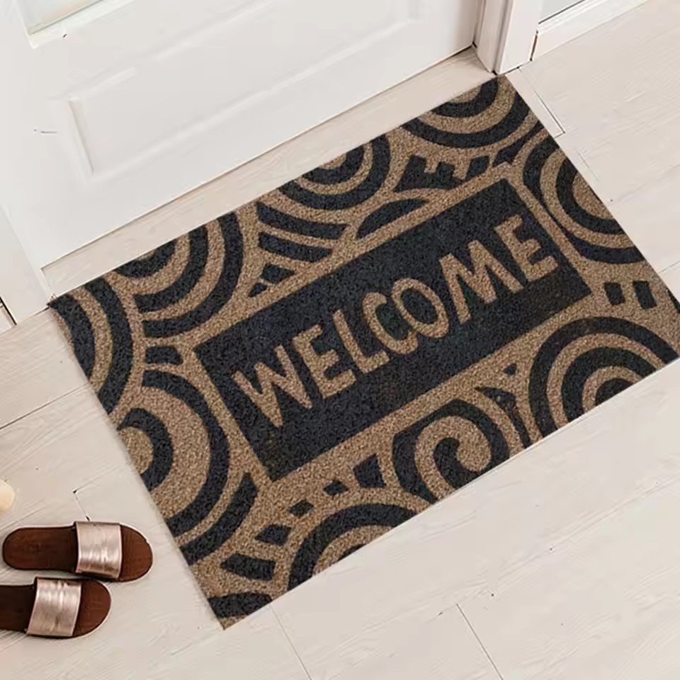 Bienvenido para felpudo, Family Four Seasons Decoración de interruptor de bajo grado de alfombra de alfombra, alfombra de piso interior y exterior 40*60 cm