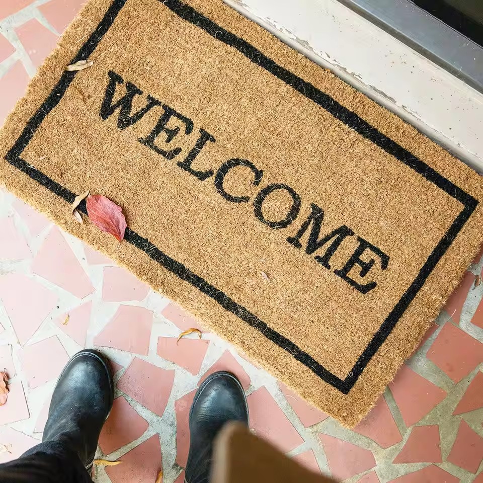 Bienvenido para felpudo, Family Four Seasons Decoración de interruptor de bajo grado de alfombra de alfombra, alfombra de piso interior y exterior 40*60 cm
