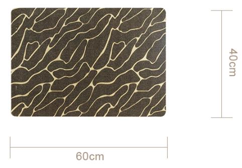 Tamaño personalizado de tapete de puerta de terciopelo con bucle