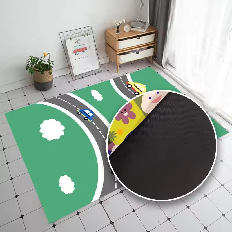 Alfombras de área Patrones de dibujos animados coloridos, alfombras de área rectangular, dormitorios para niños, comedores, vida, juego de decoración para el hogar