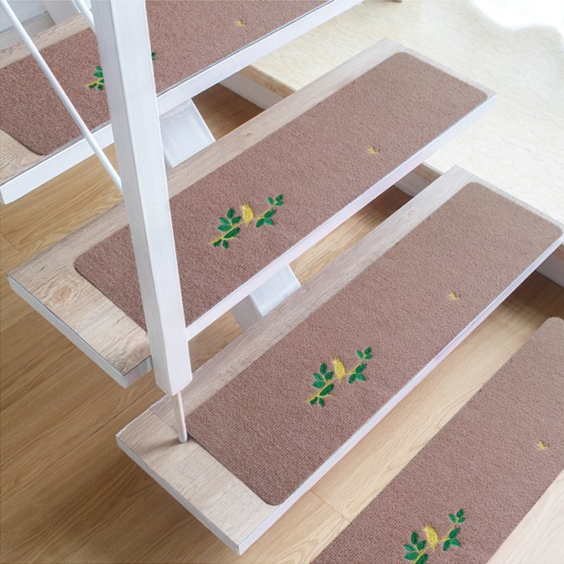 Pedales de escalera de alfombra antideslizantes, adecuados para escalones de madera, pedales de escalera antideslizantes para interiores y exteriores, alfombra para correr