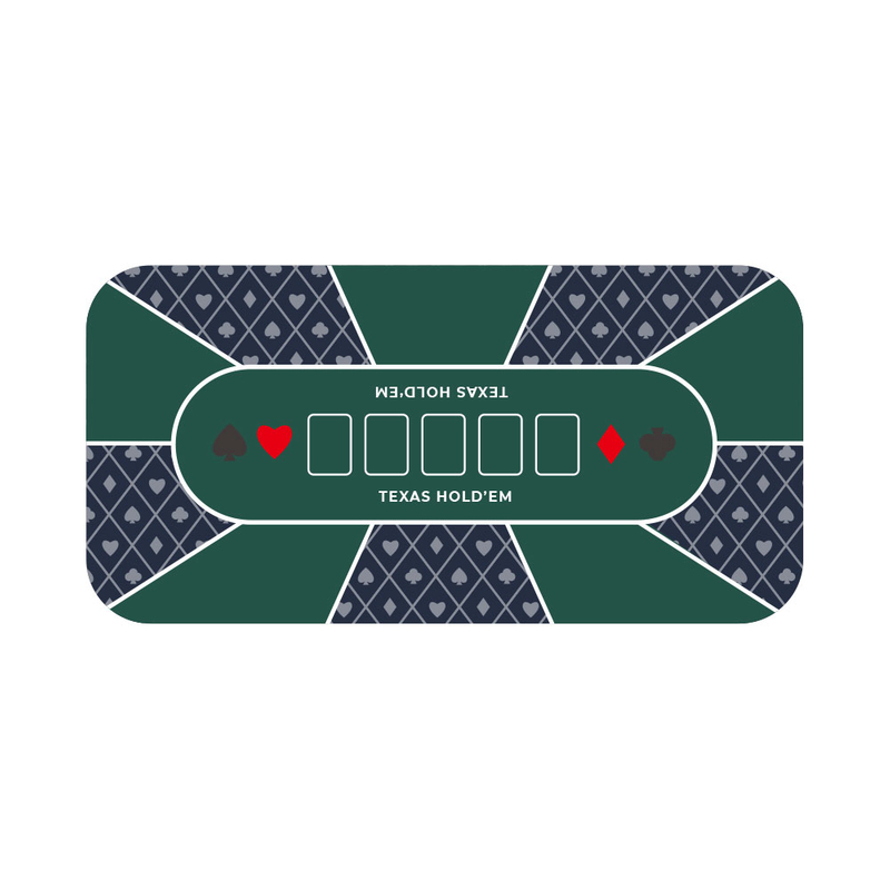 Estera anti portátil del juego de póker de la fibra de poliéster del resbalón con la estera de tabla impresa lavable