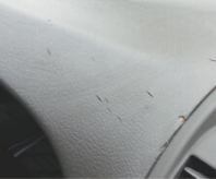 Daño  a  instrumento  panel tras  a largo plazo  exposición