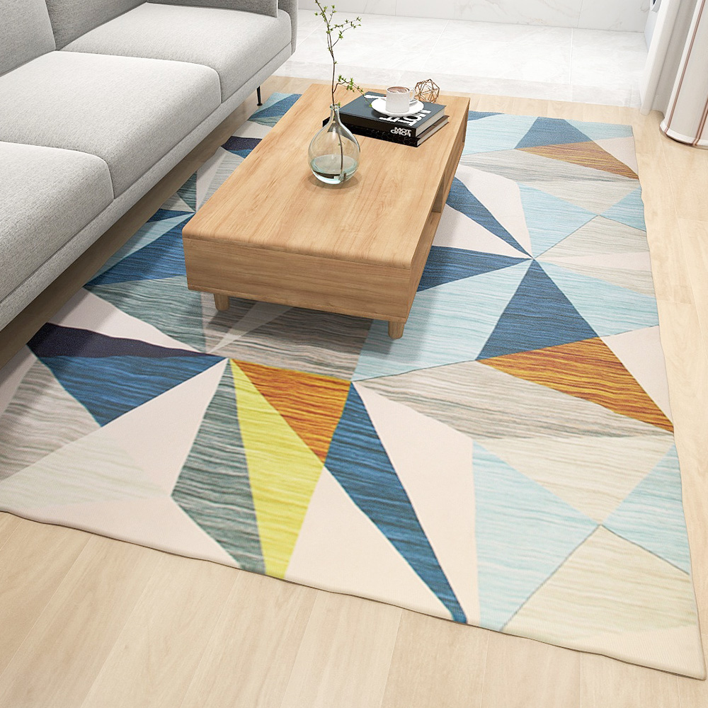 Alfombras abstractas suaves modernas para sala de estar/dormitorio/cocina y comedor, alfombra de decoración del hogar de pelo medio
