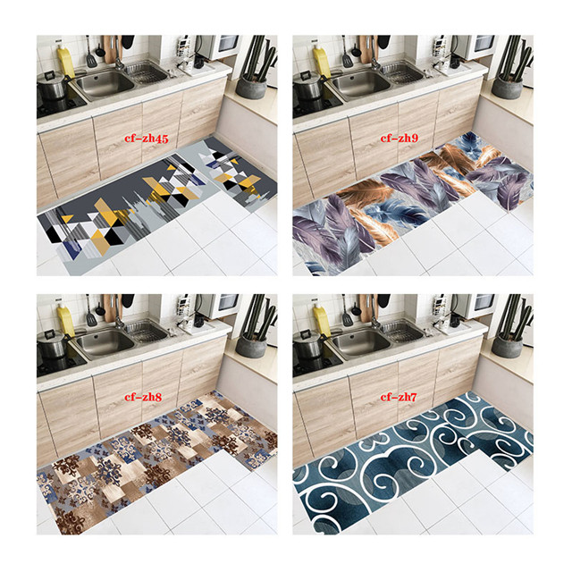 2 juegos de alfombras de cocina lavables a máquina, alfombras antideslizantes/antideslizantes para correr en la cocina y alfombrillas para el suelo, alfombrilla vertical suave superabsorbente para cocina, fregadero y cuarto de lavado,