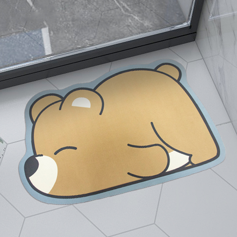 Alfombra de baño de diatomita con forma y patrón personalizados: altamente absorbente y ecológica