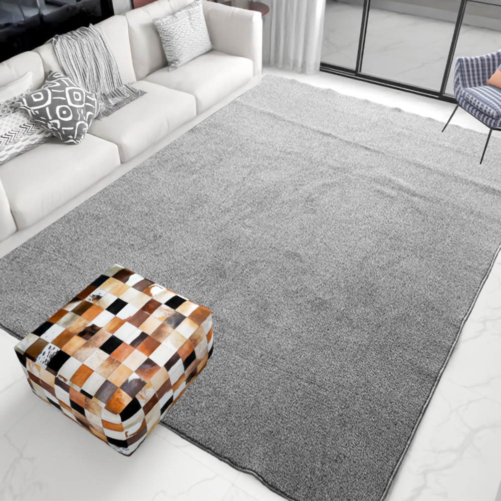  Alfombra gris claro teñida con lazo peludo, alfombras para sala de estar, alfombra antideslizante Extra cómoda y esponjosa para decoración del hogar interior