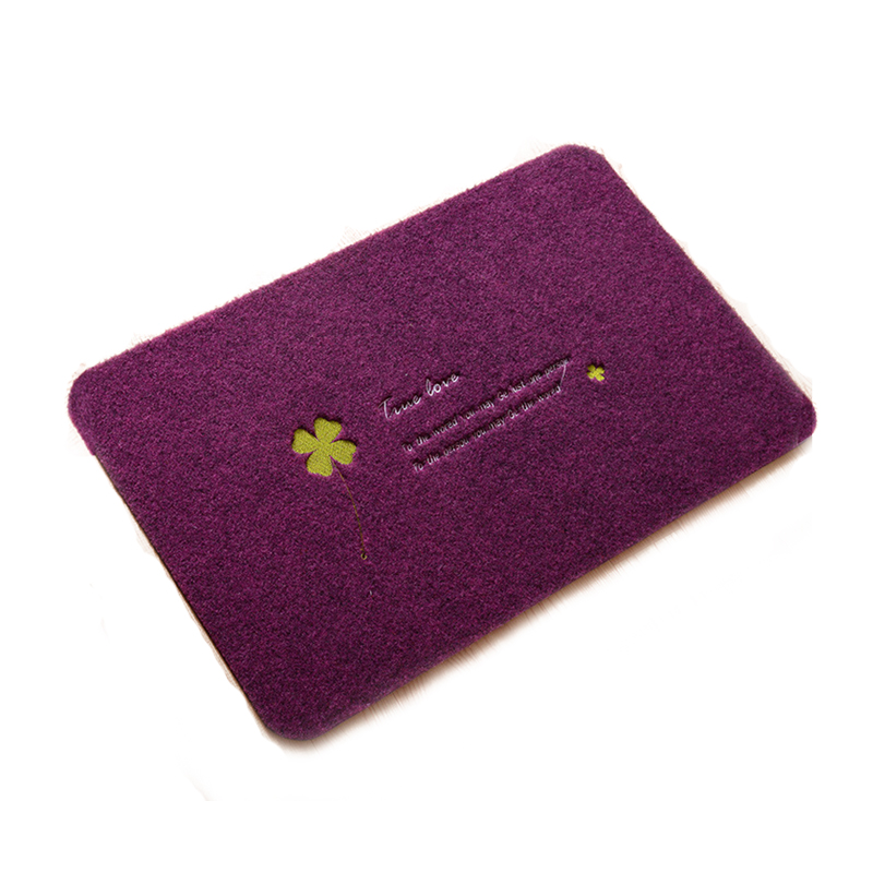 Met de puerta bordada de diseño de moda Mat de entrada fácil de limpiar, color hermoso y tamaño para usos exteriores y interiores.