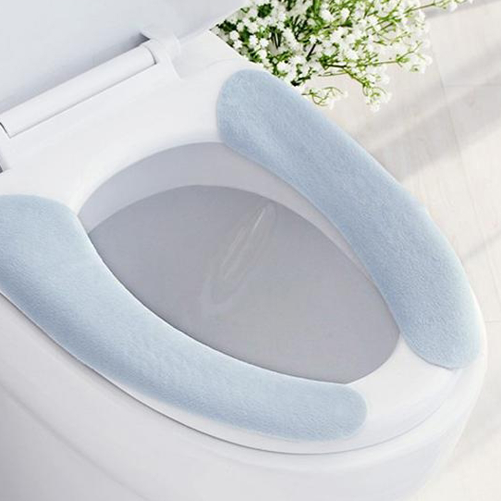 Almohadillas de cubierta de asiento de inodoro lavables y estirables para baño